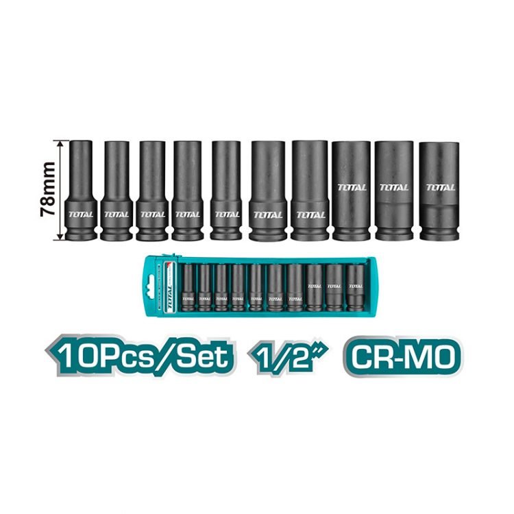[THKISD12102L] 10PCS 1/2" طقم طربوش غميق - J.H For Tools and Hardware