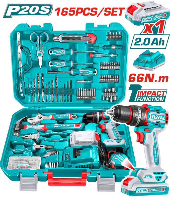 [THKTHP11652] 165 Pcs طقم عدة مع مقدح صناعي - J.H For Tools and Hardware