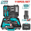 [THKTHP1192] 119 PCS طقم عدة شنطة(مقدح بطارية+مقدح كهرباء) - J.H For Tools and Hardware