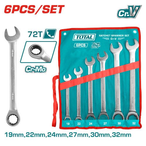 [THT102RK061] 6PCS 19 - 32MM طقم شق مسنن طقطاق - J.H For Tools and Hardware