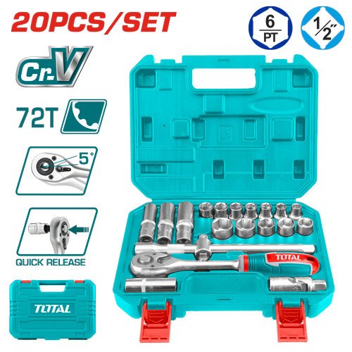 [THT121201] 20pcs 1/2" طقم طربوش - J.H For Tools and Hardware