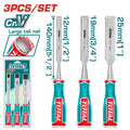 [THT41K0302] 3PCS 12/19/25mm طقم ازميل نجار - J.H For Tools and Hardware