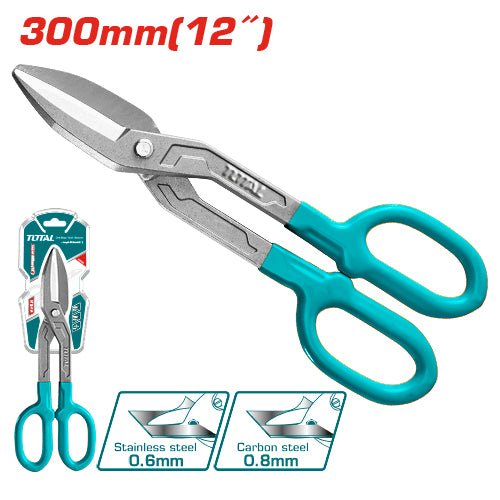 [THT524121] 12" مقص صاج حديد و ستانلس 0.5 ملم - J.H For Tools and Hardware