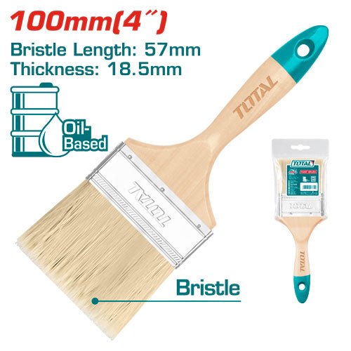 [THT84041] فرشاية دهان مسكة خشب "4 - J.H For Tools and Hardware