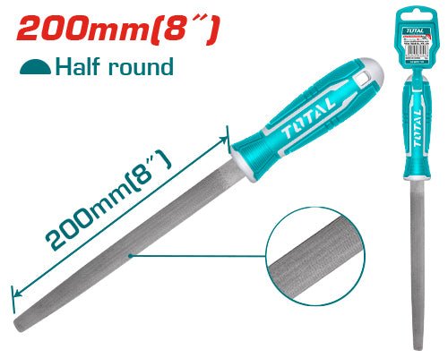 [THT91286] 200MM مبرد حديد نصف دائري - J.H For Tools and Hardware