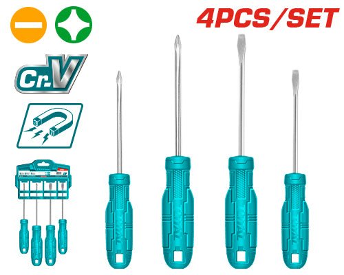[THTDC250401] 4PCS طقم مفك براغي مسكة بلاستيك - J.H For Tools and Hardware