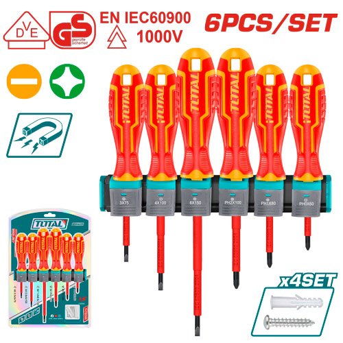 [THTIS566] طقم مفكات معزول 6 قطع - J.H For Tools and Hardware