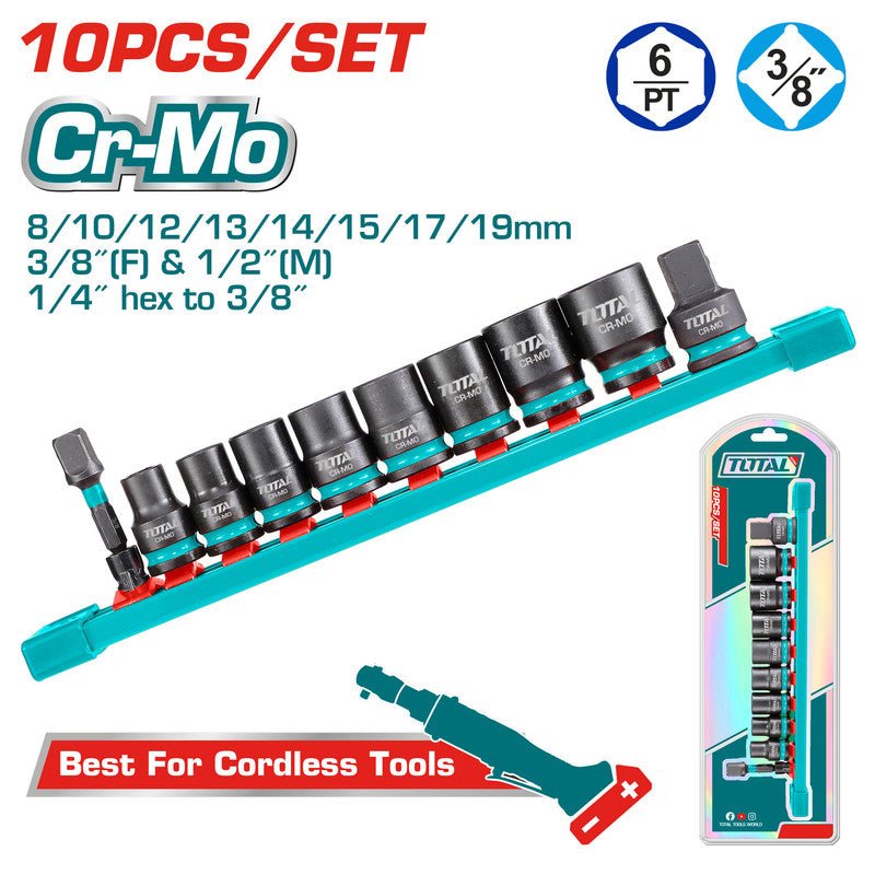 [THTISD38104] 10 Pcs 3/8"DR. impact طقم طربوش صناعي - J.H For Tools and Hardware