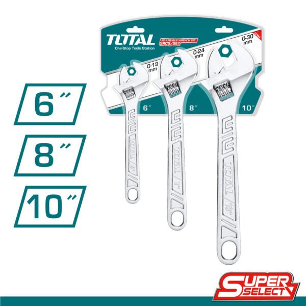 [THTK1013] 3 PCS طقم مفتاح انكليزي - J.H For Tools and Hardware