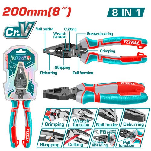 [THTMF186] 8 - in - 1 بانسة جمع متعددة الاستعمالات سوبر - J.H For Tools and Hardware