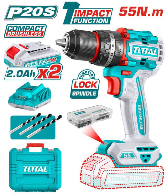 [TIDLI20558] 20VX55NmX2BX1CX2.0Ah (Compact) مقدح بطاريتين صناعي - J.H For Tools and Hardware