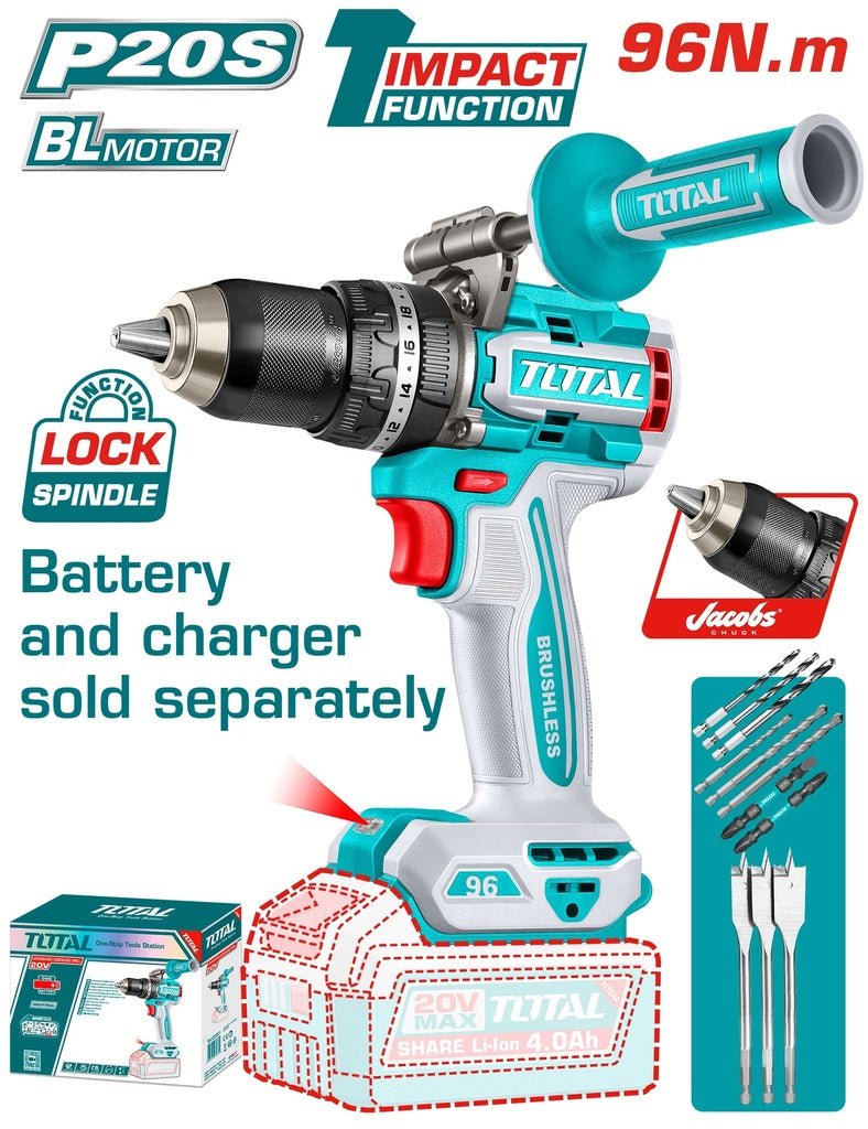 [TIDLI209685] 20VX96Nm (Tool Only) مقدح بطارية صناعي - J.H For Tools and Hardware