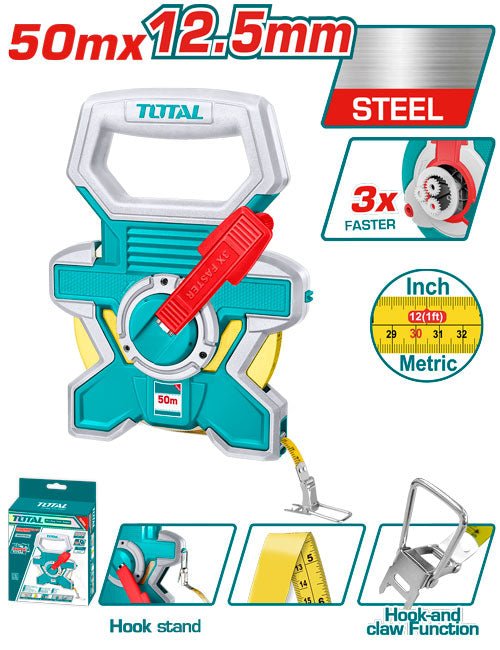 [TMT08506] 50MX12.5MM مازورة كيل حديد - J.H For Tools and Hardware