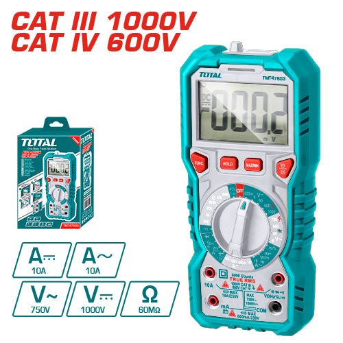 [TMT47503] 6000 counts true RMS Multimeter ساعة فحص - J.H For Tools and Hardware
