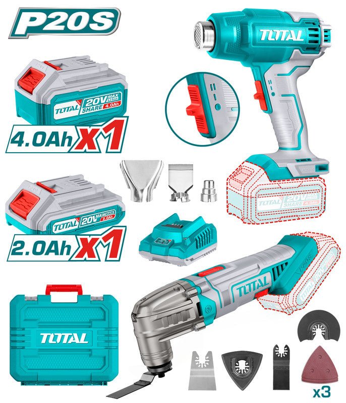 [TOSLI230705] 20V مجموعة سشوار بطارية+اداة متعددة الاستخدامات - J.H For Tools and Hardware