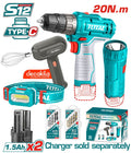 [TOSLI23115] 12V 4PCS مجموعة مقدح عالبطارية مع انتريك وضو بالراس - J.H For Tools and Hardware