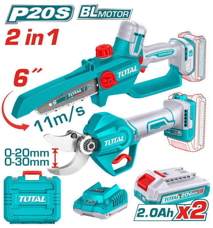 [TOSLI250795] 20VX2B مجموعة مقص شحالة+منشار حطب - J.H For Tools and Hardware