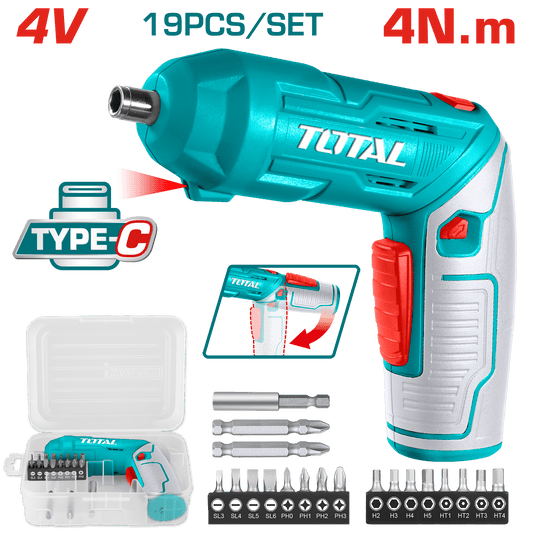 [TSDLI0442] 4V مفك بطارية قلم+شنطة+اكسسوار - J.H For Tools and Hardware