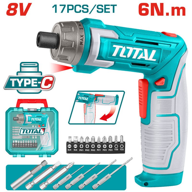 [TSDLI08025] 8V مفك بطارية قلم+شنطة+اكسسوار - J.H For Tools and Hardware