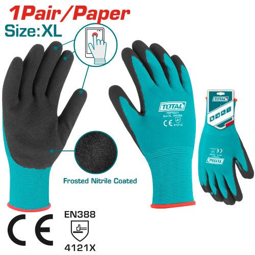 [TSPTG01] Nitrile XL كفوف مغطس خشن - J.H For Tools and Hardware